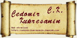 Čedomir Kuprešanin vizit kartica
